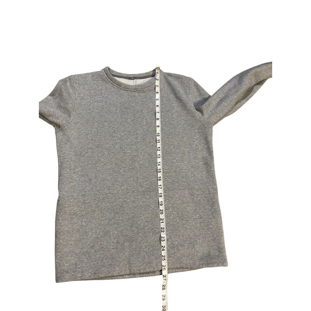 Lululemon Yes Fleece Crewneck Sweatshirt Gray Side Zips Pocket Size 6 Activewear - Picture 9 of 10